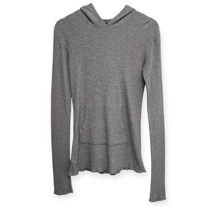 Vintage Y2K Moda International Hooded Long Sleeve Thermal Knit Top